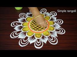 Simple Freehand Kolam Design Round Color N Easy Rangoli Designs New Muggulu Des In 2020 Colorful Rangoli Designs Free Hand Rangoli Design Rangoli Designs With Dots