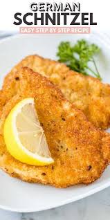 Schnitzel Pan Fried To Golden Perfection With A Crispy Breading Just Like At Your Favorite German Restaura Schnitzel Recipes Veal Recipes Pork Schnitzel Recipe