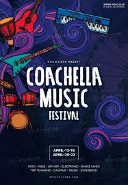 I'm nisar ahmed today i'm going to share with you super simple tricks to create flyer in photoshop. Coachella Music Festival Psd Flyer Template 23404 Music Poster Design Event Poster Design Art Festival Poster