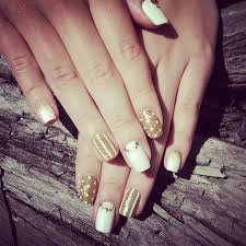 Gold And White Nail Art Design Idea With Tutorial Video