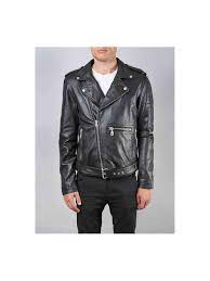 Sceptre Leather Moto Biker Jacket In Black Shop Men From Muubaa Uk