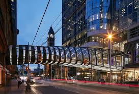 The Lighting Of The Cf Toronto Eaton Centre Bridge By Speirs Major Illumni The World Of Creative Lighting Design Eaton Centre Bridge Eaton