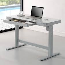 Contemporary weathered grey writing desk. Tresanti Power Adjustable Height White Tech Desk Costco Uk