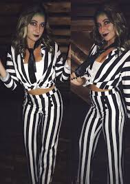 Beetlejuice Black And White Striped Suit Beetlejuice Halloween Costume Diy Glam Beetlejuice Betelgeuse Halloween Costum Beaut Beetlejuice Halloween Costume Quick Halloween Costumes Halloween Outfits
