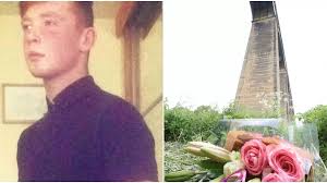 Floral tributes to Kris McDowell line Pontcysyllte aqueduct where teenager  fell to his death