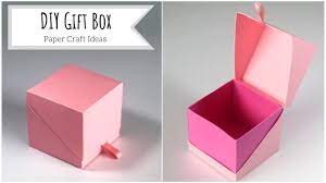 How To Make Gift Box Diy Gift Box Easy Paper Craft Ideas Youtube Diy Paper Rings Easy Paper Crafts Diy Gift Box