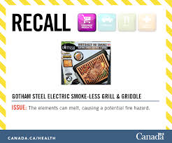 Get the best deal for gotham steel grills & griddle pans from the largest online selection at ebay.com. Healthy Canadians Do You Have A Gotham Steel Electric Smoke Less Grill And Griddle Find Out About The Recall And What To Do Http Ow Ly Ohsj50dd19i Facebook