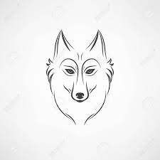 Vector illustration of wolf face black and white tattoo. Pin On Project