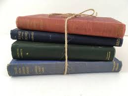 Antique Small Decorative Book Set Old Books Vintage Set Book Decor Book Set Book Signing