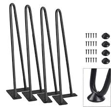The design of the metal table legs was created for an industrial, modern, and mid centurys modern look with 3 rods for any project. China 14 Inch Heavy Duty Hairpin Furniture Legs Metal Home Diy Projects For Nightstand Coffee Table Desk With Rubber Floor Protectors China Table Leg Furniture Leg