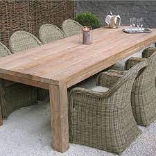 table en teck massif recycle 300 x 110 cm callao taille taille unique meubles de jardin en teck meubles en teck table exterieur bois
