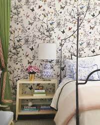 Schumacher Wallpaper Birds And Butterflies Scenic Wallcovering Whimsical Bedroom Interior Design Brighter Bedroom