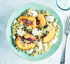 Grab Just Four Ingredients To Make This Easy Light Lunch And Enjoy A Taste Of Summer The Combination Of Peache Couscous Recipes Bbc Good Food Recipes Recipes