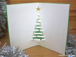 This craft project creates a santa claus figure that seems to pop out of a chimney when you open the. Muumade How To Make A Pop Up Christmas Tree Card