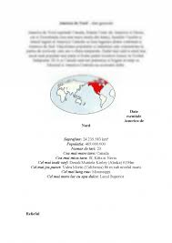 America de nord şi centrală cuprinde partea nordică a americii, limita faţă de partea sudică (america de sud) fiind situată la sud de canalul panama. Referat America De Nord 325192 Graduo