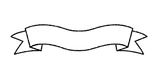 Banner Outline Ribbon Banner Outline Ribbon Banner Printable Banner Template Banner Drawing