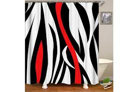 99 get it as soon as thu, jul 8 Artistic Red Black White Shower Curtain 150cm 180cm Shower Curtain Only Matt Blatt