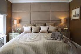 Wall mounted laberge upholstered panel headboard. Feature Wall Bedroom Upholstered Walls Master Bedroom Feature Wall Ideas