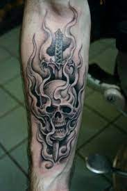 Take, for instance, given the above mentioned meanings that either design may symbolize, a person with a skull and sword tattoo is someone who feels and thinks deeply about life and man. Skull Tattoos Back Tattoos Lower Back Tattoos