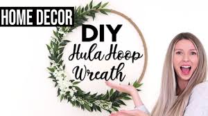 And you'll end up with a very cool piece of homemade decor to. Diy Hula Hoop Wreath Home Decor Party Decor Youtube