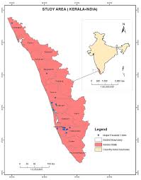 Kerala tourist map shows major travel destinations located in kerala every region is full with attractions and beautiful scenery. Maps Of Study Area Kerala India