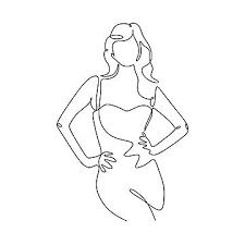 continuous one line drawing of fashionable and beauty woman awesome girl posing minimalism sketch hand drawn single and simplicity design vector illustration g in 2021 line drawing how to draw hands