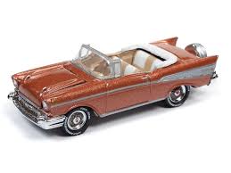Johnny Lightning 1 64 1957 Chevy Bel Air Sierra Gold Die Cast Mark Twain Hobby Center