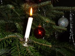 Candle On Christmas Tree Christmas Lights Real Christmas Tree Christmas Traditions