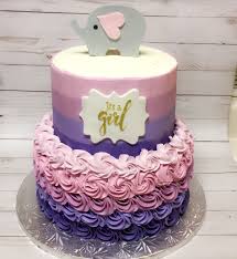 Pink And Purple Elephant Ombre Baby Shower Cake Pink Baby Shower Cake Baby Shower Cakes Girl Elephant Baby Shower Cake