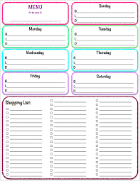Free Printables Weekly Meal Planner Grocery List Free Meal Planner Weekly Menu Planners Meal Planning Template