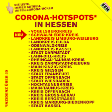 Der landkreis gießen liegt laut angaben des rki momentan bei 142,2. Hit Radio Ffh Der Vogelsbergkreis Der Schwalmederkreis Und Der Landkreislimburgweilburg Haben Den Inzidenzwert Von 50 Uberschritten Die Aktuelle Liste Und Die Massnahmen Findet Ihr Immer Hier Im Ffhcoronaticker Https Www Ffh De Link