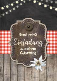 Gestalten sie einladungskarten zum 70. Einladung Huttengaudi Bringt Gleich Die Gemutlichkeit Mit