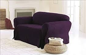 Chezmoi Collection Soft Micro Suede Solid Purple Couch Sofa