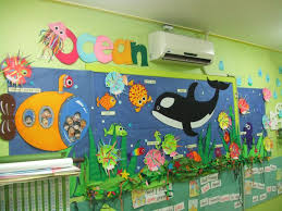 They're still in their i love how the girls' teacher changes the decorations in their classroom weekly to go along with the camp themes. Pin By Rheanne Y S Yang On Bulletin Board Idea Ocean Theme Classroom Sea Crafts Under The Sea Crafts