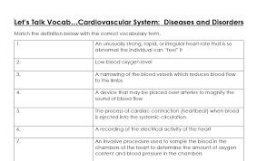 Image result for Cardiovascular Worksheets