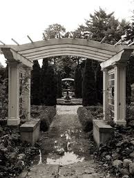 Shot down the middle of Duncan Gardens in Manito Park. Spokane, WA. by Sidney  Lorentz. Photo stock