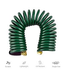 Instapark Ghn0625 Heavyduty Eva Recoil Garden Hose 25ft With 7pattern Spray Nozzle Green 25 Foot To View Further For This Item Visit Hose Spiral Garden Hose