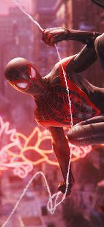 Cute wallpaper backgrounds, wallpaper iphone cute, cute wallpapers, . Spider Man Miles Morales Swing Wallpaper Cat With Monocle