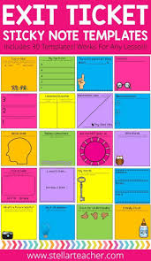 Reading Response Sticky Note Template Teaching Strategies Teaching Middle School Classroom