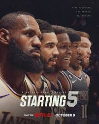 An NBA Netflix docuseries called STARTING 5 drops October 9th 🍿 The series  follows LeBron James, Jayson Tatum, Anthony Edwards, Jimmy Butler and  Domantas Sabonis throughout the 2023-24 season.