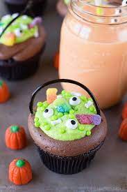 Witch S Cauldron Chocolate Cupcakes With Orange Scream Filling Life Made Simple Halloween Food Cupcakes Halloween Desserts Cupcake Recipes