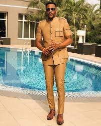 Ebuka Obi Uchendu On Instagram Safari Suiting Yesterday At The Unveiling Of Bbnaija S African Wear Styles For Men African Dresses Men African Shirts For Men