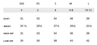 My Size Charts Bcbg Max Azria Size Chart