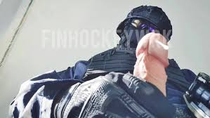 SWAT Soldier Masturbates His Big Cock