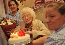 Friends and family wish many happy returns for Mavis, 104