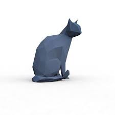 Low Poly Cat 3 3d Print Model Print Models Low Poly Poly