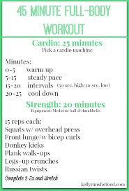45 minute full body workout kelly