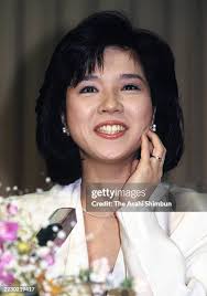 TV Presenter Yuko Ikeda speaks during a press conference