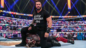 #like who is he #he's not a big fan of roman but knows i am so the gesture is appreciated #roman reigns. Roman Reigns Ambushes The Fiend Bray Wyatt And The Monster Braun Strowman Photos Wwe