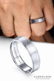 14k White Gold 6mm Brushed Finish Center And Beveled Edge Men White Gold Rings 14k Gold Band White Gold Band